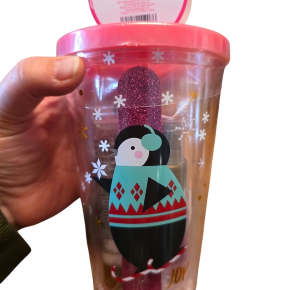 Penguin Holiday Tumbler with Body Care Gift Set Inside - Picture 6 of 9